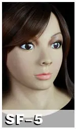 SH-8) качество для ручной работы Силиконовая красивая и сладкая половина женского лица кроссдресс маска Трансвестит Фетиш-кукла маска