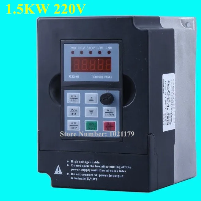 

220V 1.5KW CNC Spindle Motor Converter AC 220V 50 60HZ 7A 1 Phase CNC Router Spindle Frequency Inverter for Engraving Machine