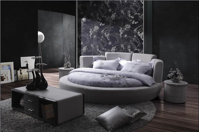 Современная комфортная мебель для спальни недорогая круглая кровать 014 r02|round
