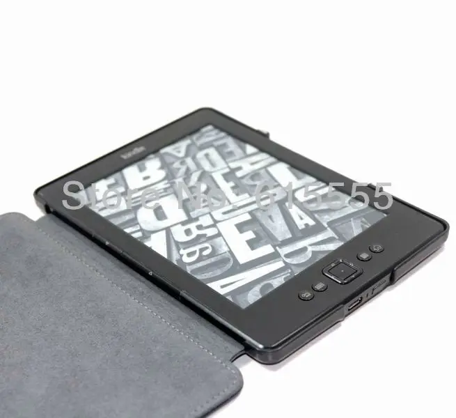 Gligle супер тонкий кожаный чехол на магнитной застёжке чехол для Amazon Kindle 4/5 E-reader shell 100 шт./лот DHL