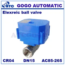 CWX-60P DN15 1/2 NPT 2 way SS304 6Nm крутящий момент мини электрический шаровой клапан/с электроприводом клапан AC85-265V/60Hz CR04 2 провода