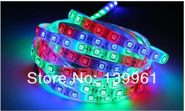 5 м/лот DC12V 5050 SMD 54Led/м скачки цветных (RGB) светодиодных лент