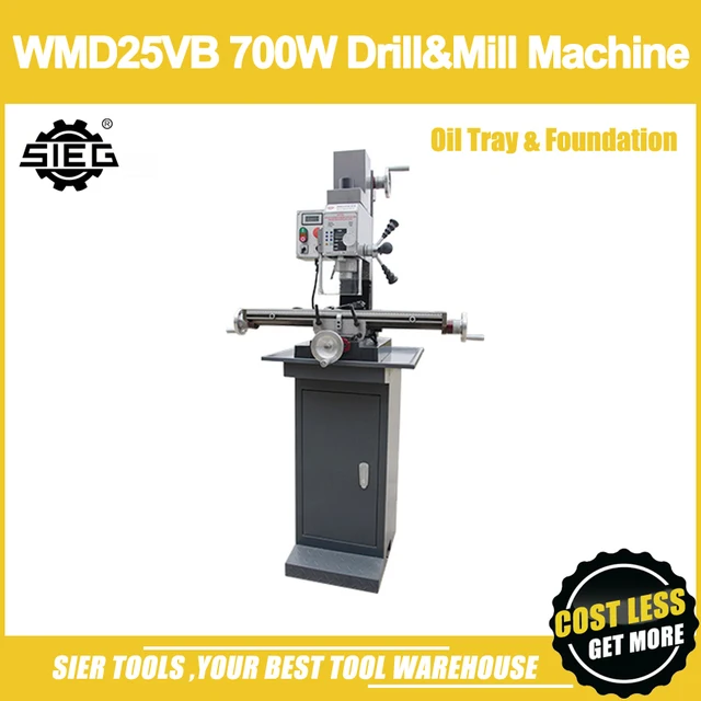 WMD25VB 700W Drill & Mill Machine with Oil Tray and Foundation