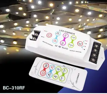 

BC-310RF LED Color Temperature Controller 2CH Dimmer with 8 keys RF remote DC12V~24V led dimmer