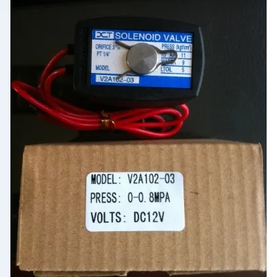10 шт. DC12V двухстороннее Два Позиция 1/4 ''Нержавеющая сталь электромагнитный Клапан модель v2a102-03