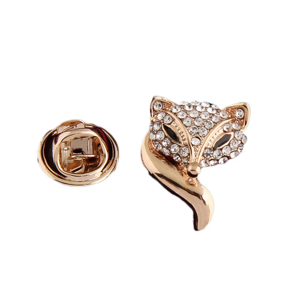 

Fashion High Quality Scarf Buckle Clips Gifts Fashion Women Jewelry Charm All Match Small Fox Animal Brooch YBRH-0257
