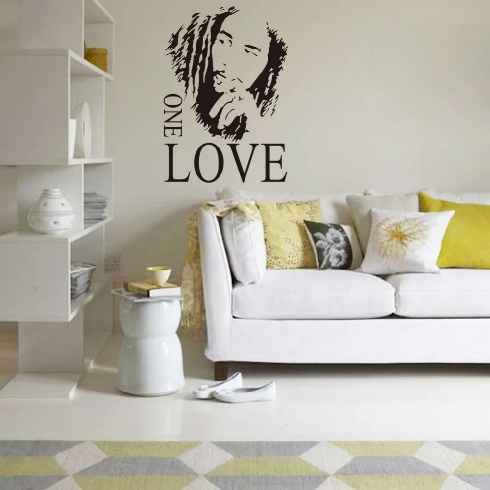 Bob Marley One Love Wall Art Mural Poster Living Room Background Wall
