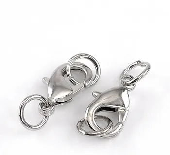 

20PCs Silver Tone Lobster Clasp Findings W/ Jump Rings 24x9mm(1"x 3/8")