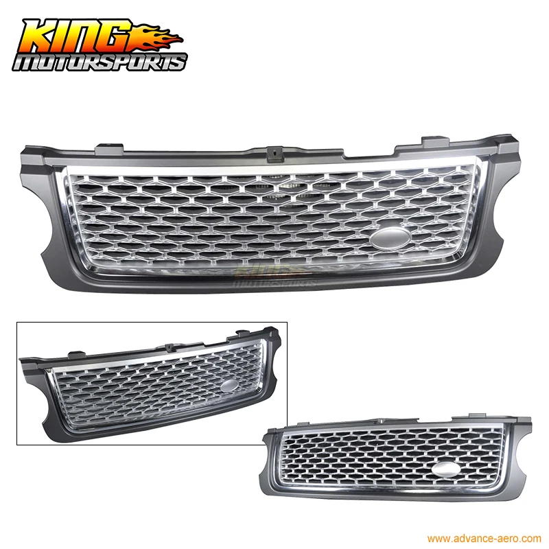 

For 10 11 12 Land Rover Range Rover L322 Front Hood Grille Gray Silver Mesh New USA Domestic Free Shipping Hot Selling