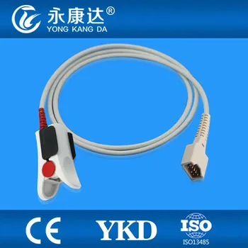 

3PCS/ Lot Free Shipping for Reusable DOLPHIN Adult Finger Clip SPO2 Sensor Probe,1m