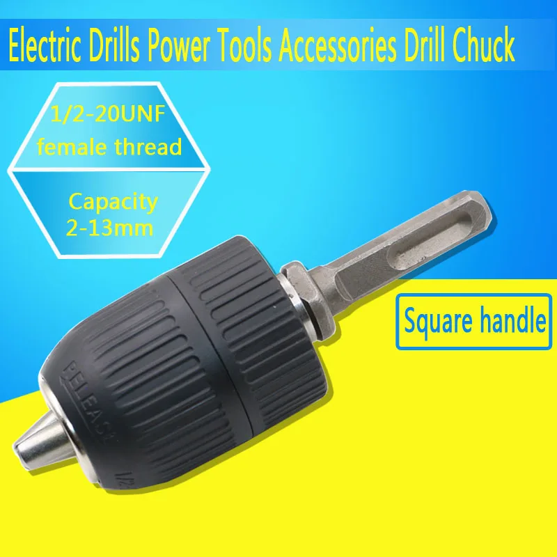 Rotary Hammer Keyless Drill Chucks SDS Shank Griip Adapter 2 13mm Cap 1