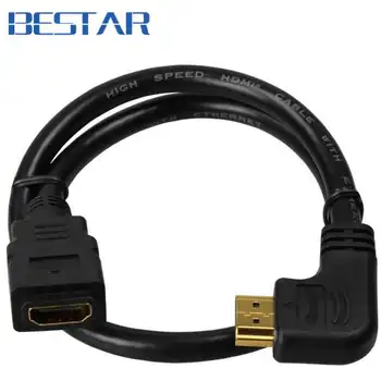 

Angle HDMI Extension cable 90 Degree Left & Right Angled A type Male to Female cables 50cm 0.5m For 1.4V 3D 1080P Ethernet