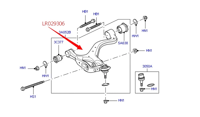 LR029306 низкая цена левая передняя подвеска рычаг управления для Range Rover Sport 10-13 автомобильный рычаг подвески запасные части заводской поставщик