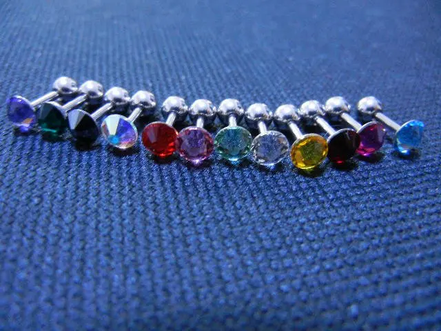Бесплатная пересылка 50 шт. Средства ухода за кожей Jewelry-уха Tragus/HELIX БАР/Стад Новая смешивать цвета