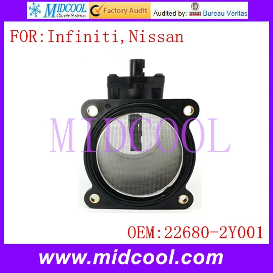 Датчик массового расхода воздуха использование OE № 22680-2Y001 для Infiniti Nissan