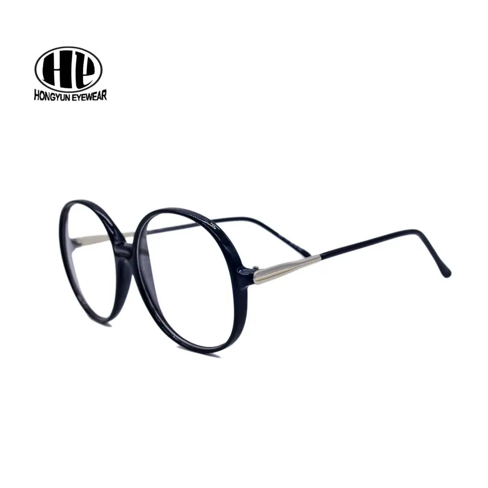 Glossy Black Женские туфли в стиле ретро очки негабаритных кадров Óculos Винтаж высокого качества Очки Мужчины прозрачные линзы косплей очки кадр - Цвет оправы: Glossy Black