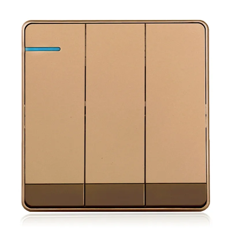 

High Quality Wall Switch Luxury Light Switch Push Button 16A AC 110~250V Free Shipping