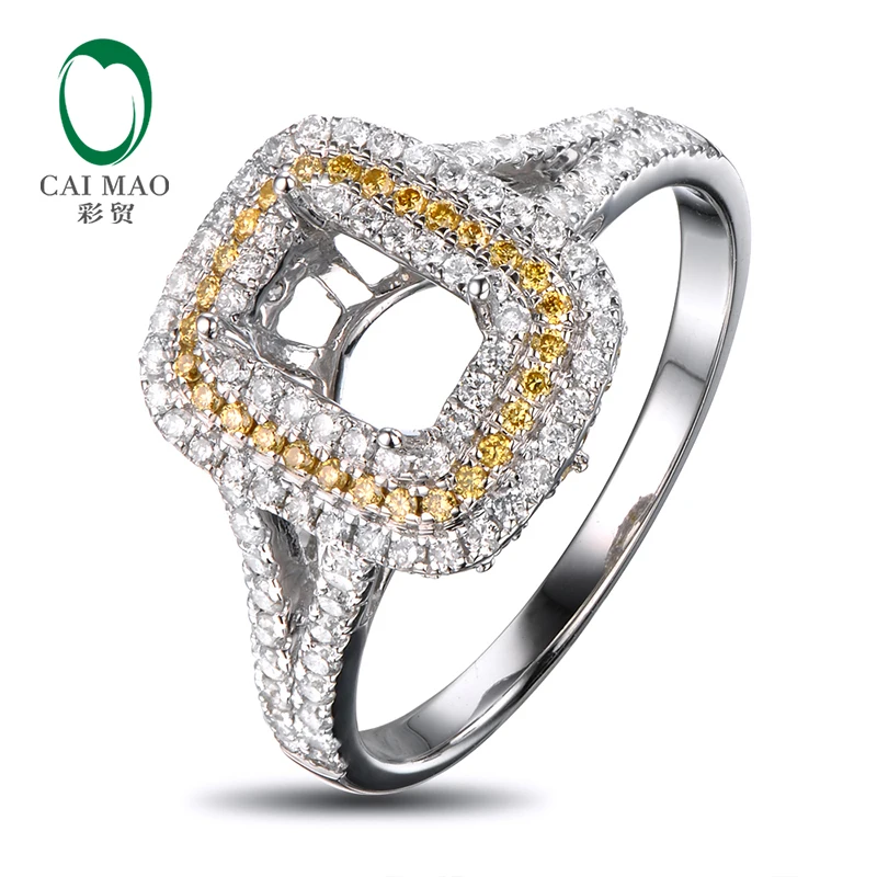 Кольцо Anniverary из белого золота 18 К, натуральное 0,85ct, с бриллиантами, обручальное, ювелирное изделие, полукрепление, 4x6 мм, Изумрудное кольцо