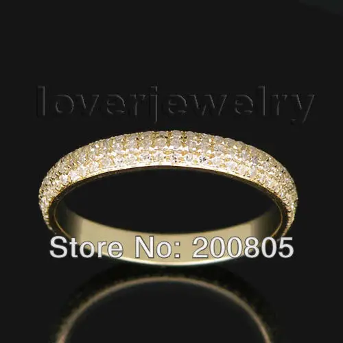 Лидер продаж, 0.67CT, винтажное Твердое 14K желтое золото, бриллиантовое обручальное кольцо для девушки, юбилей, хорошее ювелирное изделие, подарок SR0069