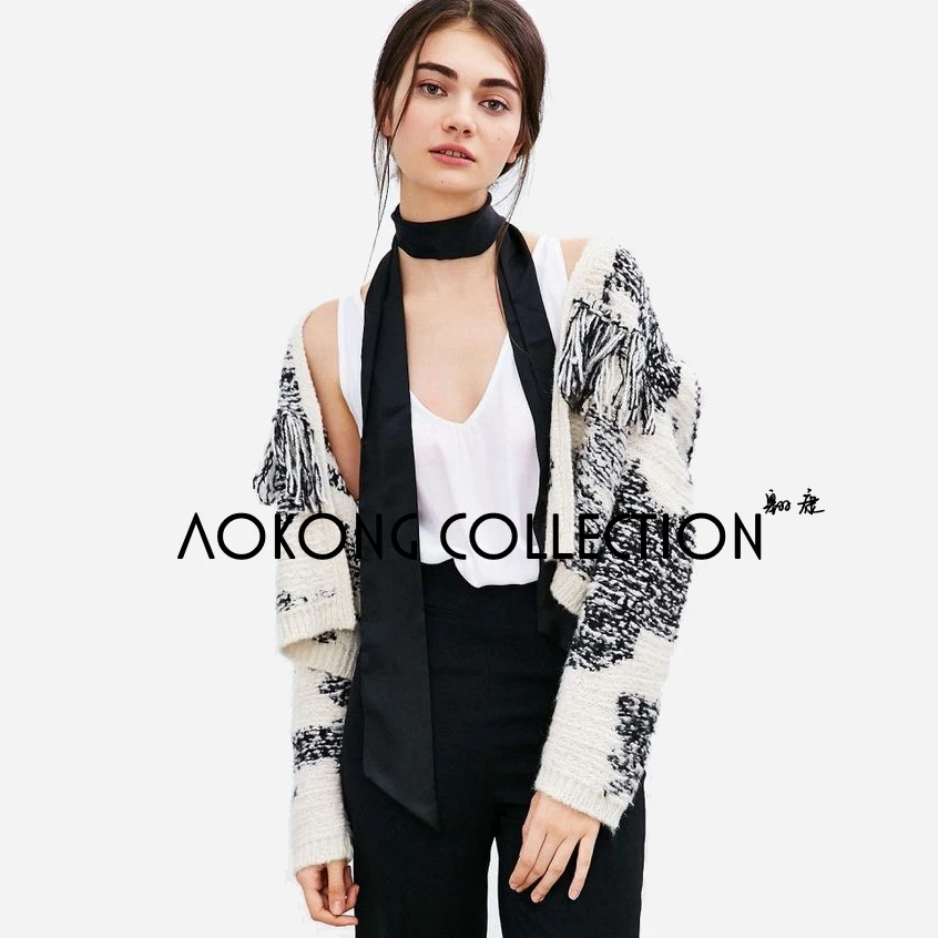 

2016 Fashion Women Skinny Scarf Double Layer Chiffon Silk Thin Scarves 6*200 cm Long Narrow Spring Summer Women Scarf