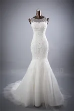 Bridal Wedding Gown Real Photos White Lace Mermaid Wedding Dress 2017 Vintage Bride Dress vestido De