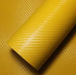 152X50 см 3D виниловая пленка из углеродного волокна для автомобиля, аксессуары для мотоцикла, углеродное волокно, автомобильная пленка, рулонная пленка, наклейка для автомобиля - Название цвета: Yellow