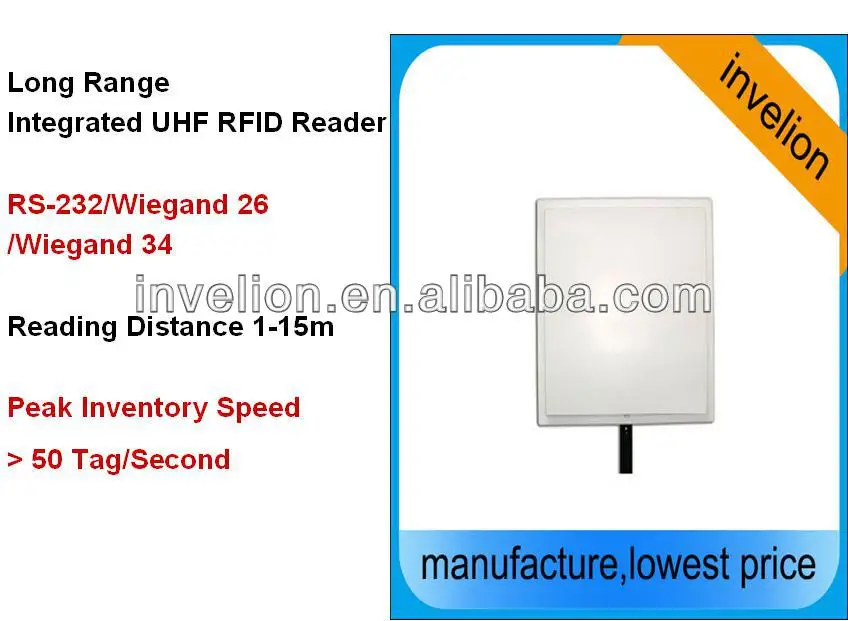 Долгосрочный пассивный uhf rfid система парковки Reader Wiegand 34