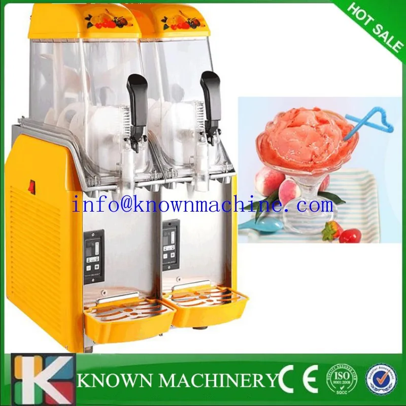 Newest design 2 tanks electric CE approved commercial ice slush machine