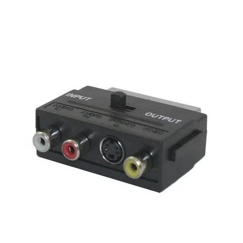 Бесплатная доставка + 10 шт./лот + scart RCA адаптер (SCART-RCA/s-video вход/выход адаптер)