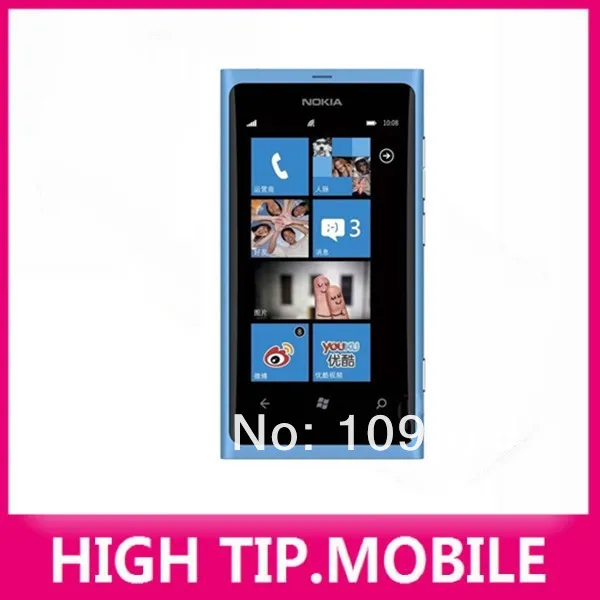Nokia Lumia 800 Unlocked Original Phone 3G Smartphone 8MP Camera Windows Mobile Phone Free shipping Refurbished second hand iphone