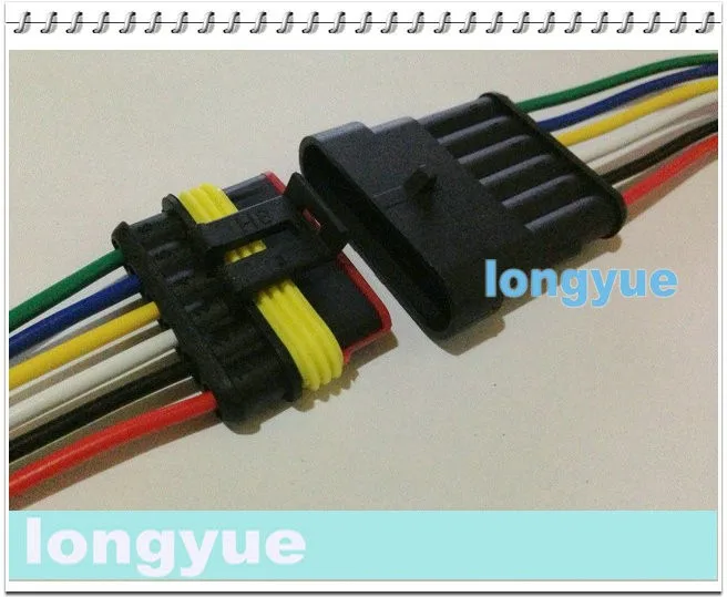 Longyue 20 комплектов 6 Pin водонепроницаемый Электрический провод разъем мотоцикл автомобиль морской 10 см