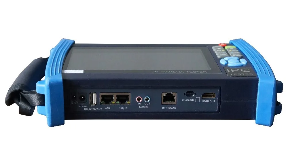 7 "тестер ip-камера видеонаблюдения Тестер монитор IP-камера S и аналоговые камеры тестирование кабеля сканирование IP пересмотреть PTZ 12V2A POE