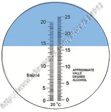 Вино 0-25% Vol, 0-20 Baume дизайн калибровки ручка рефрактометр с CE RHWN-25Baume УВД