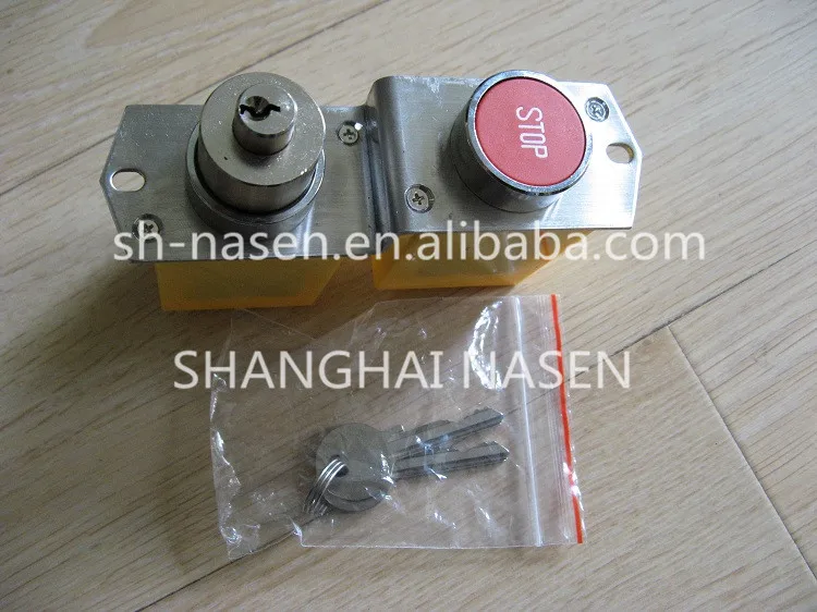 

Thyssen escalator power lock with stop button