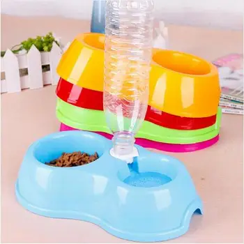 

Pet Cat Drinking Fountain Food Automatic Water Dish Pet Dispenser Feeder Dual Port Dog Automatic Water Bowl Pet Bowl