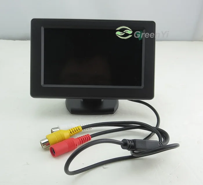 4," дюймовый TFT lcd монитор парковки автомобиля видео плеер для камеры заднего вида с 2 видео входом