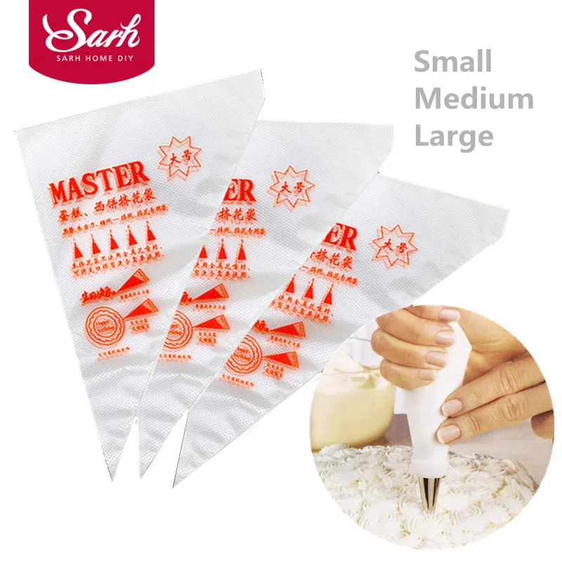 

100PCS/lot Thick Disposable Piping Bag Icing Fondant Cake Chocolate Cream Decorating Pastry Tip Tool