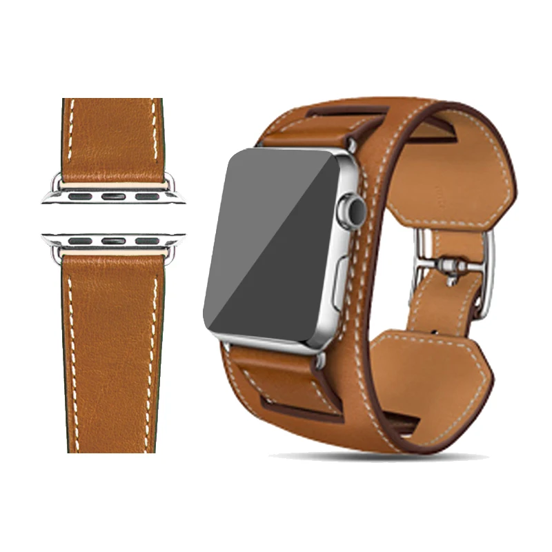 New 11 Original Quality High Cuff Bracelet Strap Leather Watchband for