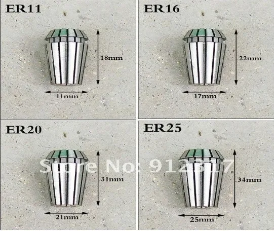 10 шт. шпиндель сбора ER16 шпинделя патрон размер 1-10 мм пружинный сбор для 1,5 кВт мотор шпинделя