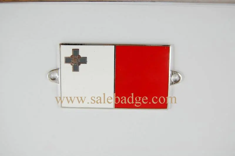 Металлический флаг Мальты жесткие эмалевые штифты значок на заказ