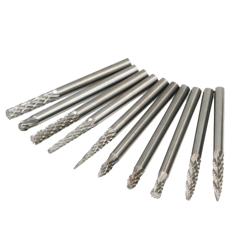 10 pcs 20pcs Drill Bit Set Tungsten Carbide Rotary Burrs Set Dremel Accessories Milling Cutter Drill Bit Engraving Bits