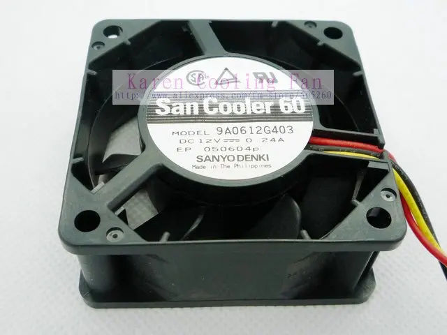 Sanyo 6025 12 В 0.24a 9A0612G403 cpu кулер радиатор осевой вентилятор охлаждения