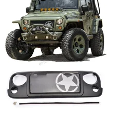 High Quality ABS Avenger Mesh Grill five-pointed star Black Front Grille fit for Jeep Wrangler JK Rubicon Sahara
