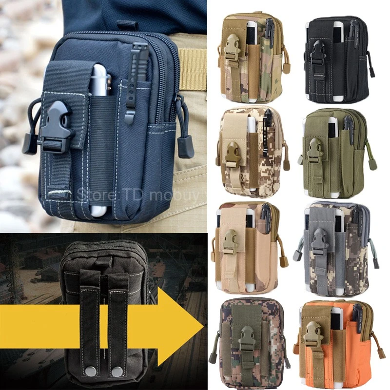 Outdoor Tactical Waist Belt Military Sports Molle Bag Case For Phone ...