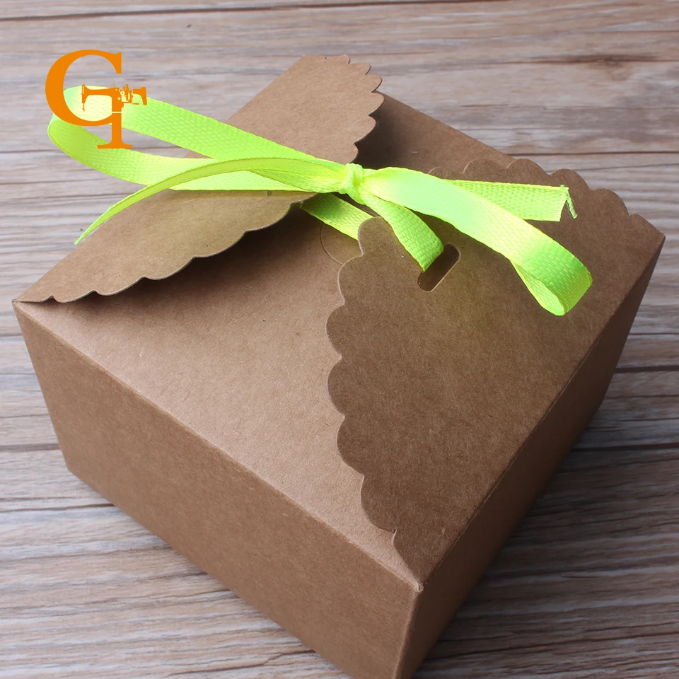 kraft box wedding,kraft box candy packaging,bakeryKraft Paper Pack Boxes 9*9*6cm / Smart Sized