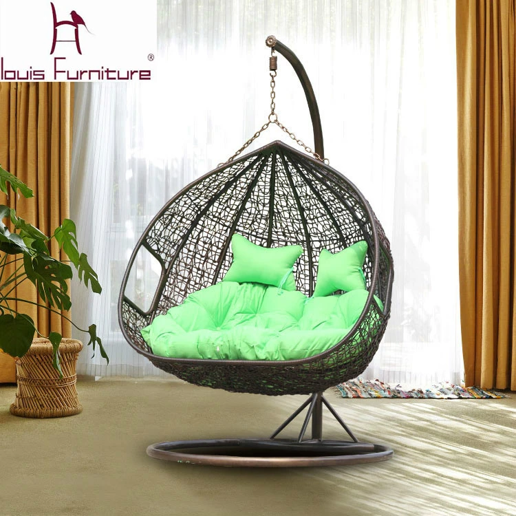 columpio rattan jardin