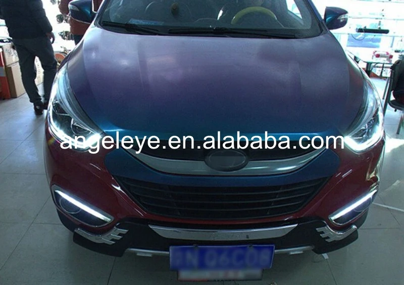Для HYUNDAI IX35 Tucson фары светодиодный головной фонарь 2009-2012 год TLZ