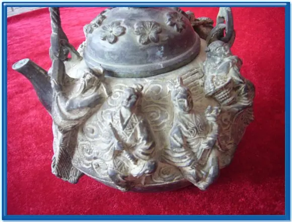 Редкий Старый Династии мин (сюань de1426-1438) Бронзовый чайник, лучше резьба, бронзовый горшок, с отметкой, бесплатная доставка