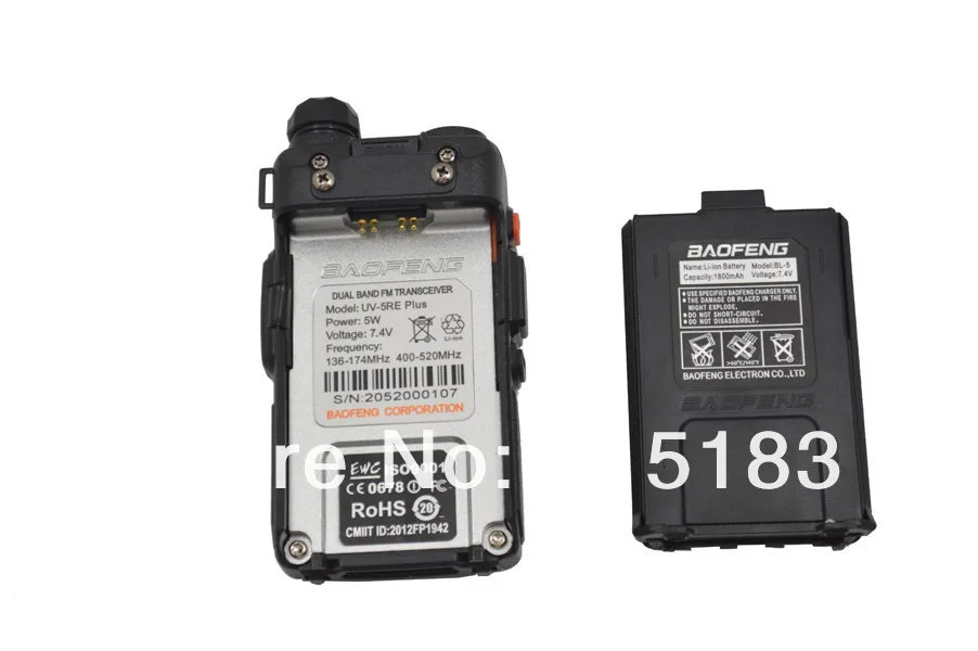 BAOFENG UV-5RE Плюс Dual Band двухстороннее радио 5 Вт 128CH UHF+ VHF FM VOX двойной Дисплей UV5RE плюс Портативный иди и болтай Walkie talkie “иди и
