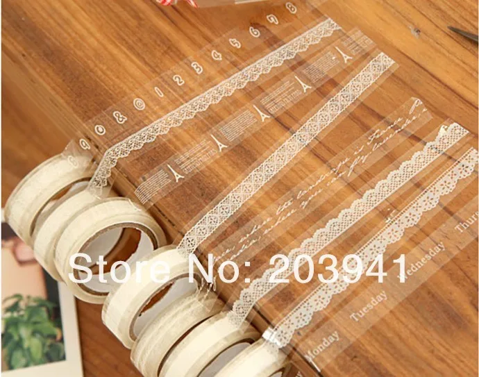 20 шт./лот новый простой сладкий кружево клейкая лента м 10 м белый DIY stick этикетки канцелярские 32 дизайн смешивания оптовая продажа